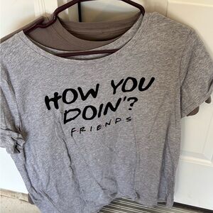 Gray Graphic Tee with Black Text